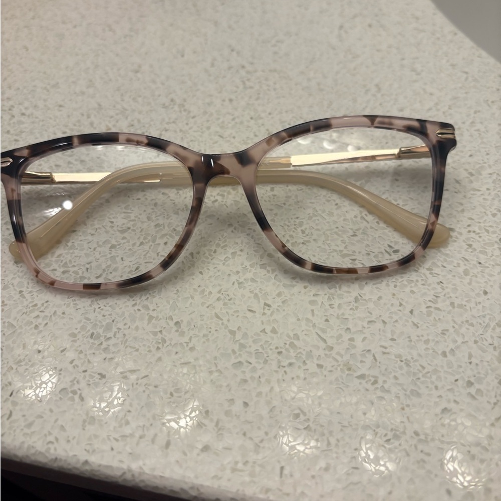 Brown and Cream Oversized Square Glasses
